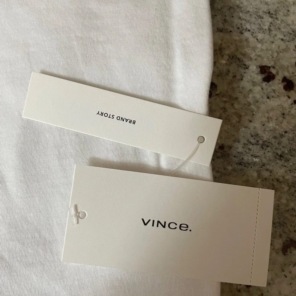 White Little Boy V-Neck T-shirt from Vince - Picture 12 of 14